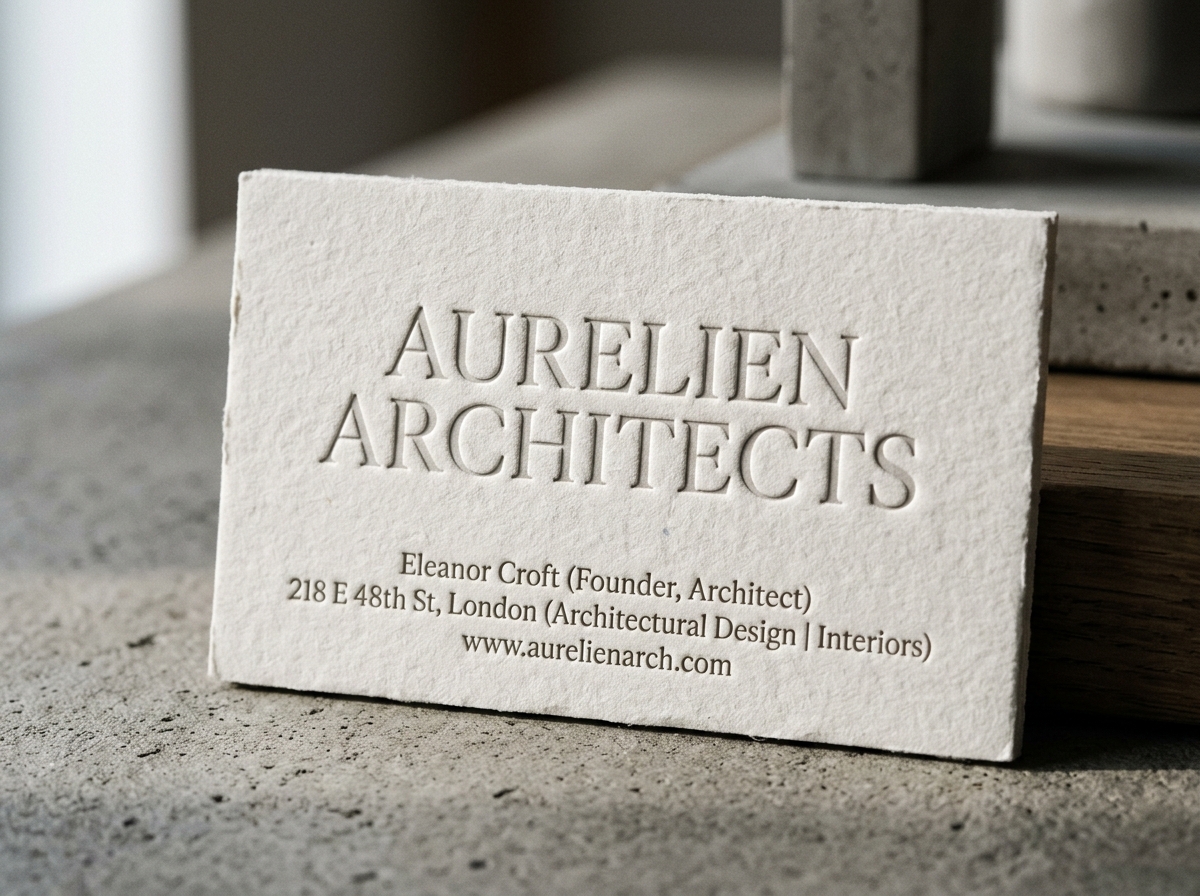 Western Dhobi Tactile Letterpress Business Card